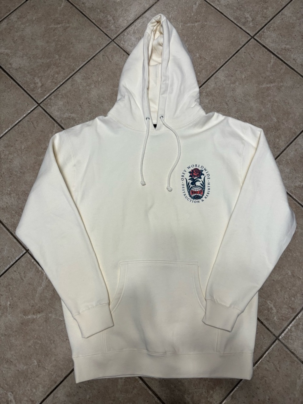 Cream Graphic Hoodie Pullover - OBEY